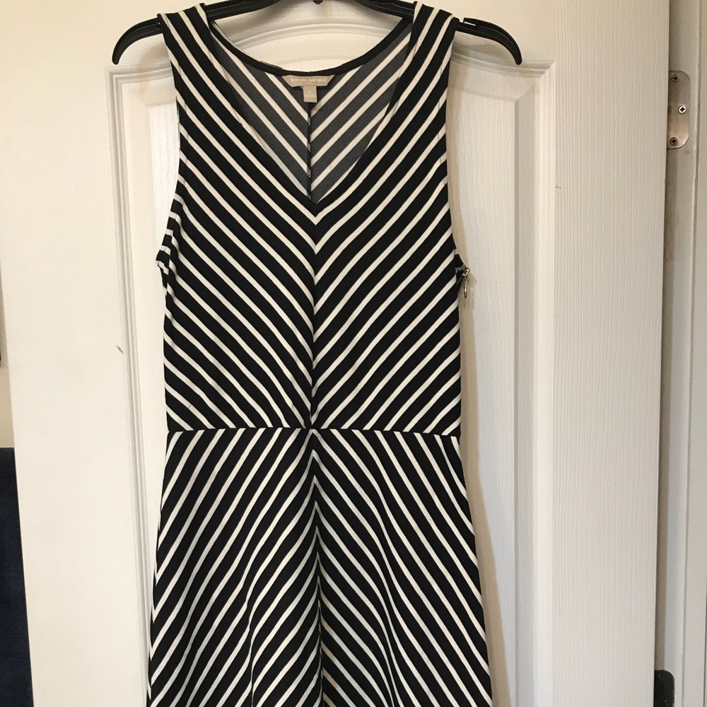 Black & White Striped Banana Republic Dress